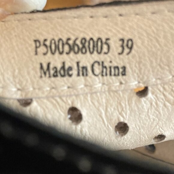 New FLY LONDON Women’s Yile Black/Tan Wedge Sandal Shoes 39 US 8 / 8.5 Peep Toe - Picture 10 of 12